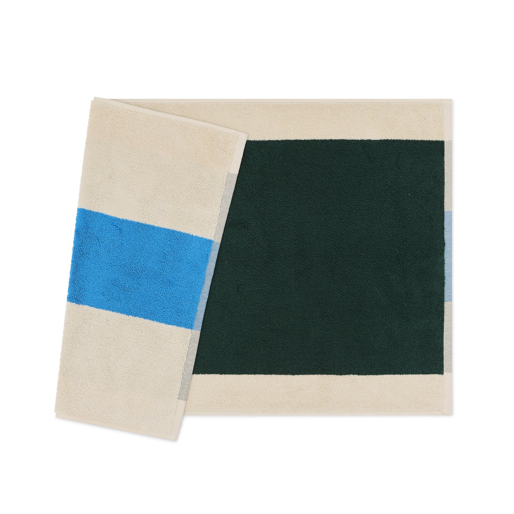 Badmat Martens & Martens Aqua & Dark Green Suite702│art. CMMBM50AQDG│achterkant met witte achtergrond