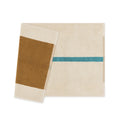 Badmat Martens & Martens Toffee & Turquoise Suite702│art. CMMBM50TOTU│voorkant met witte achtergrond