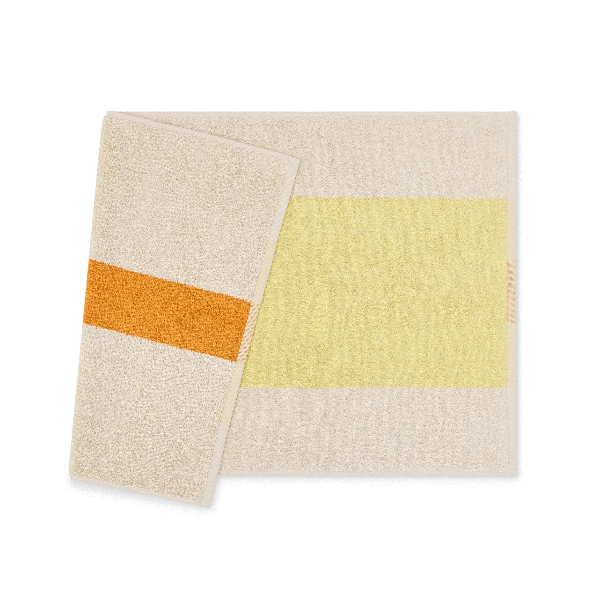 Badmat Martens & Martens Yellow & Orange Suite702│art. CMMBM50YEOR│achterkant met witte achtergrond