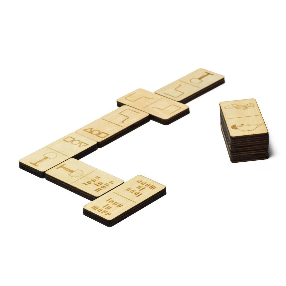 Bauhaus Iconic Domino│lossen stenen en spelvorm