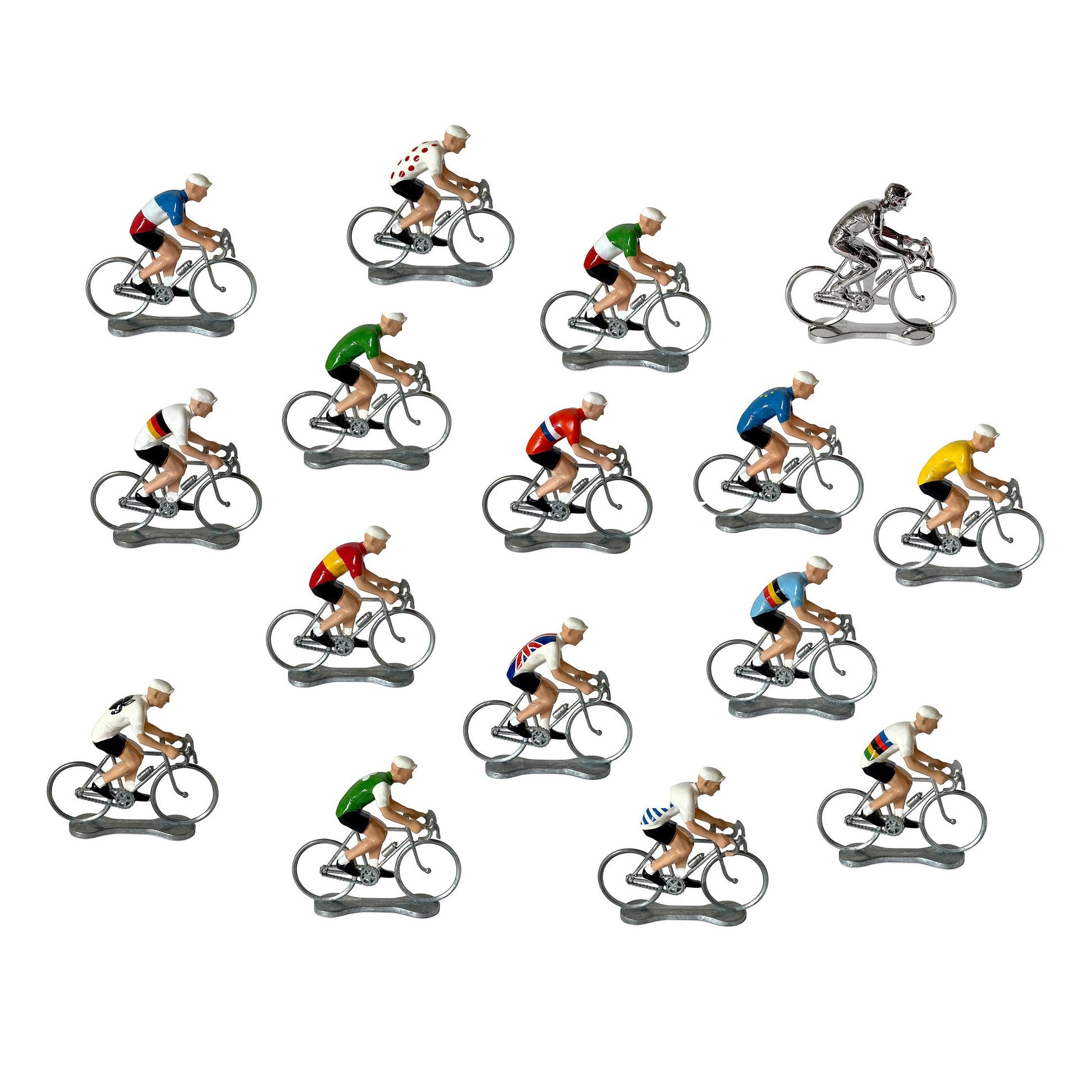 Miniatuur Wielrenner Fietser La Vuelta│Bernard & Eddy│art. 303247│grope diverse fietsers
