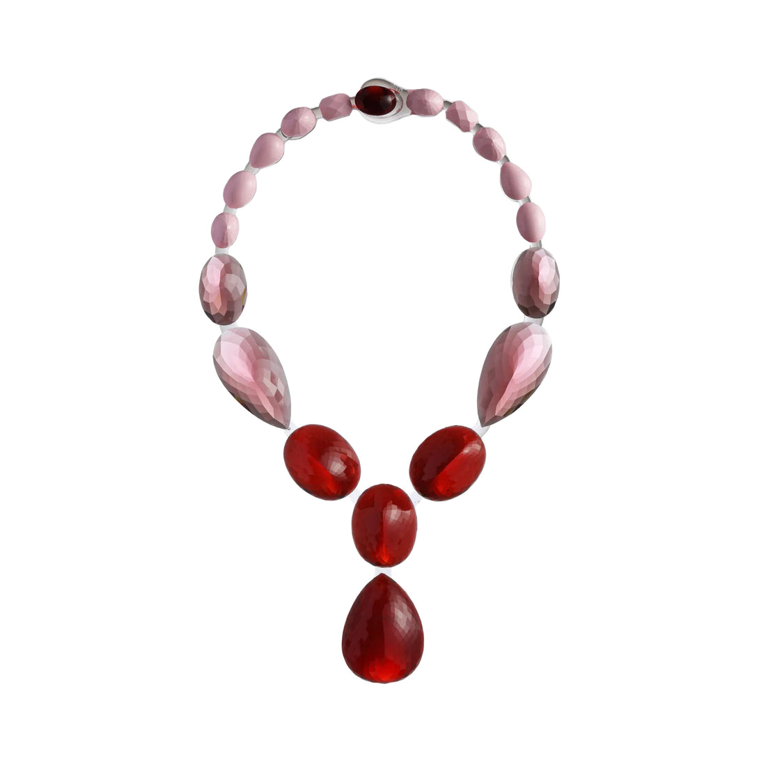 Halsketting Big Stones Rood Corsari Jewels│art. CJS-1003-044│vooraanzicht