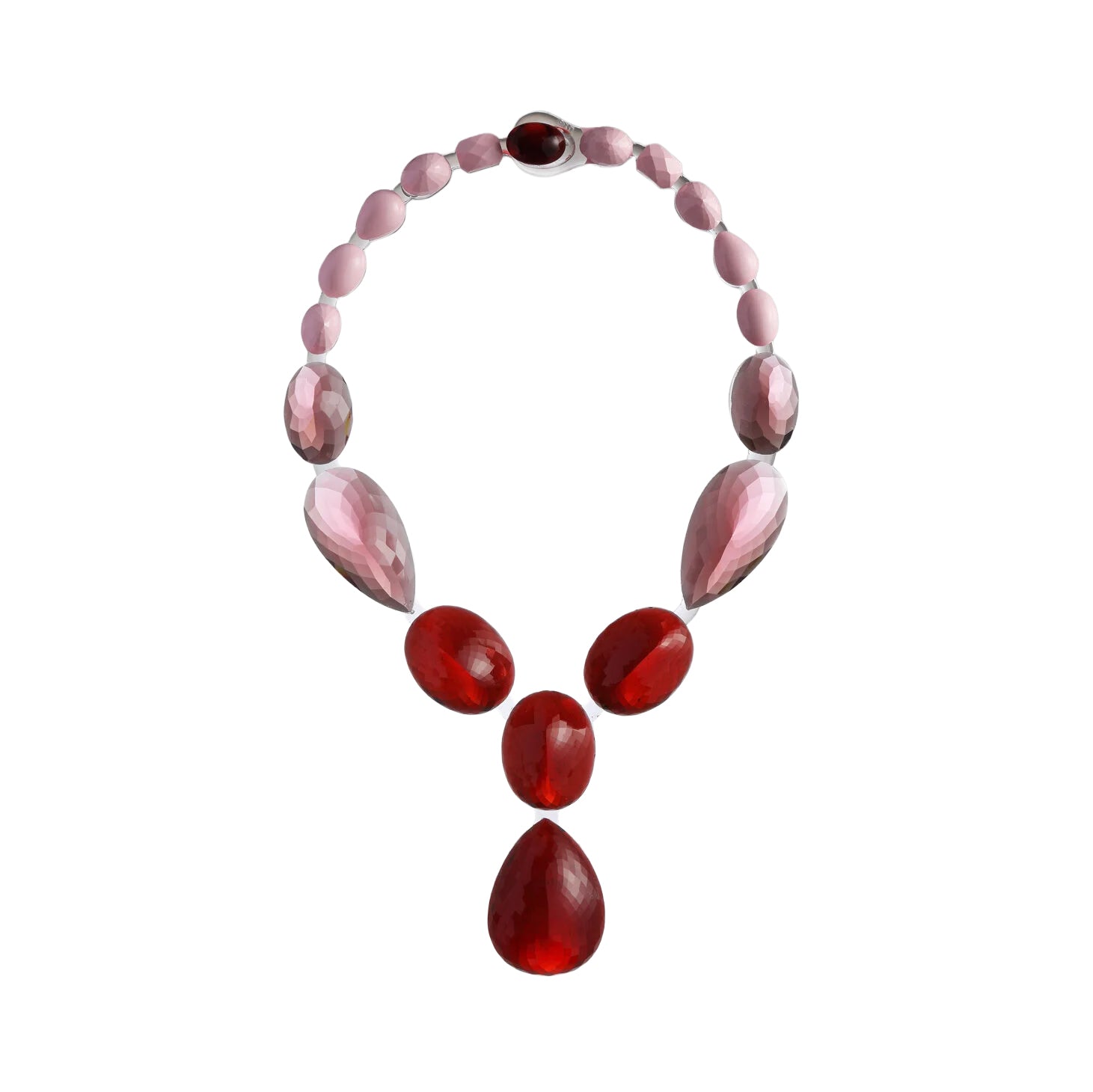 Halsketting Big Stones Rood Corsari Jewels│art. CJS-1003-044│vooraanzicht