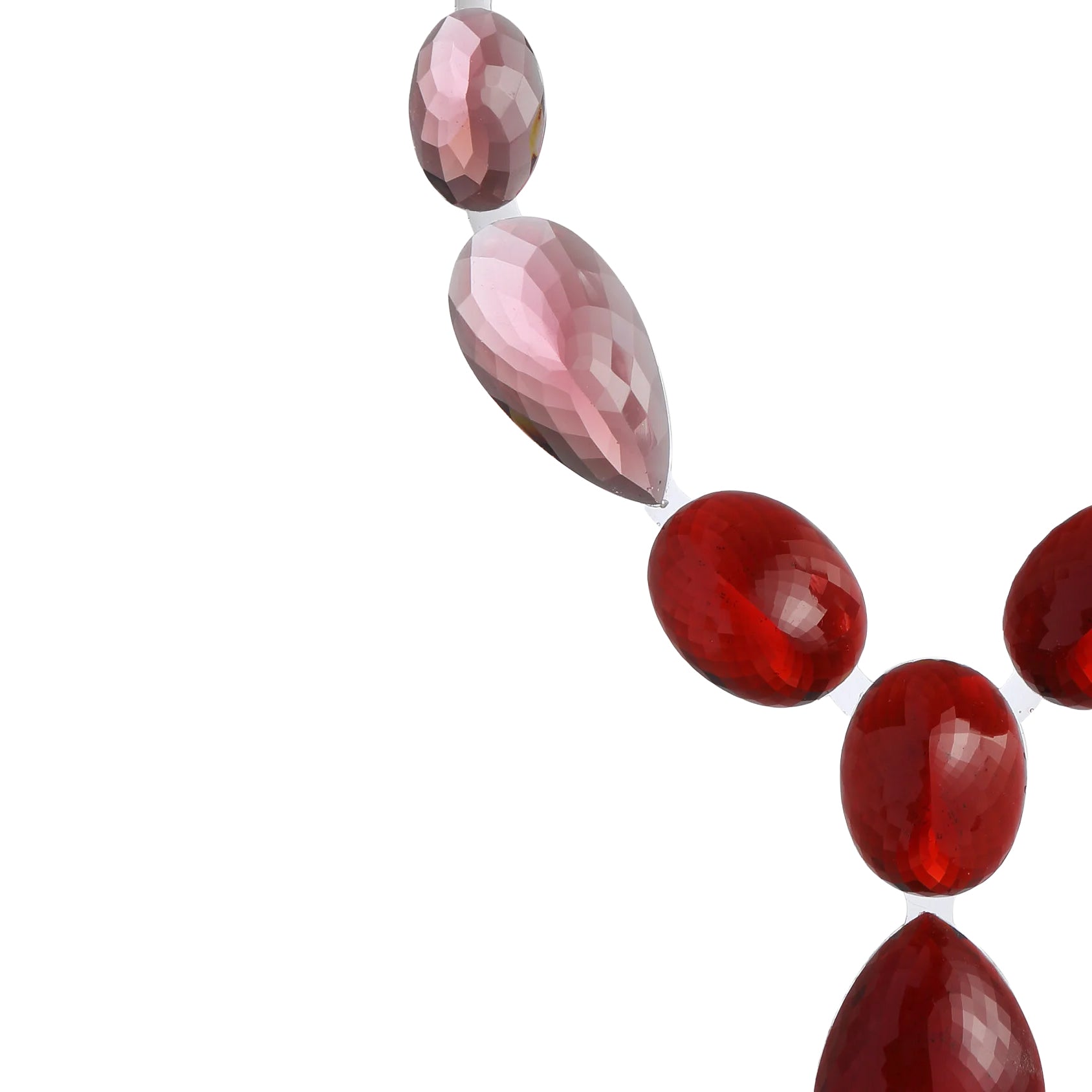 Halsketting Big Stones Rood Corsari Jewels│art. CJS-1003-044│close-up stenen