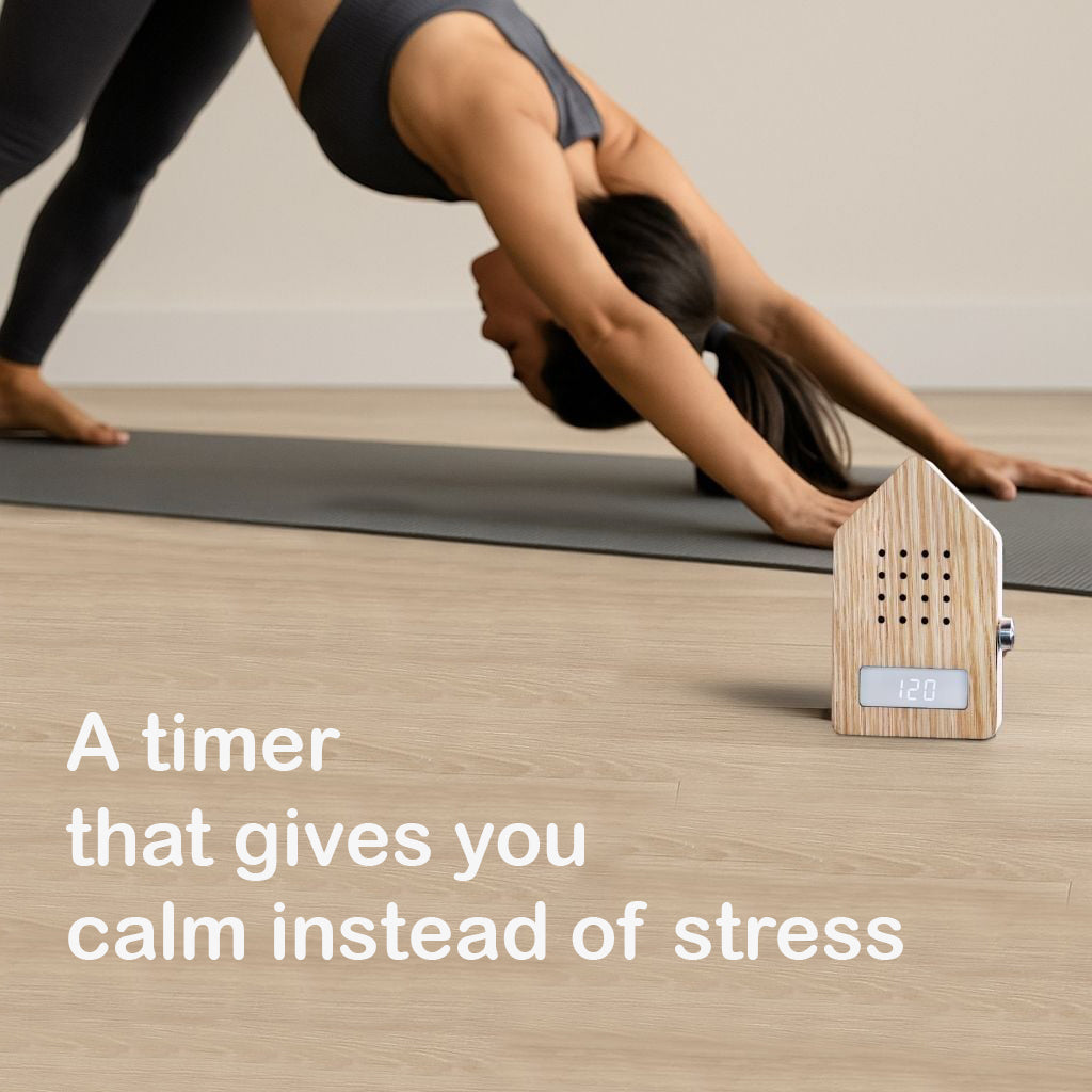 Birdytimer Eikenhout│Kookwekker Relaxound│art. 11BBT0201001│timer voor yoga