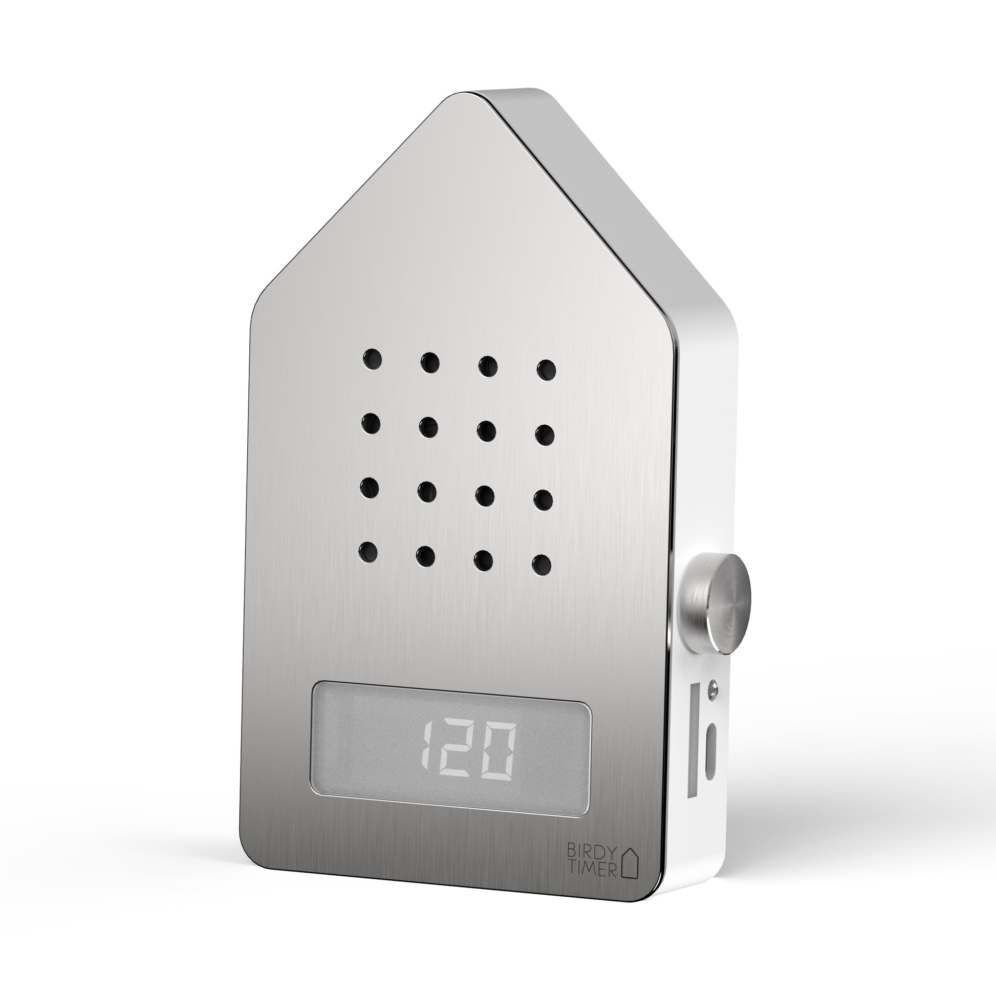Birdytimer Roestvrij Staal│Kookwekker met Vogelgeluiden Relaxound│art. 1BBT0401001│vooraanzicht schuin