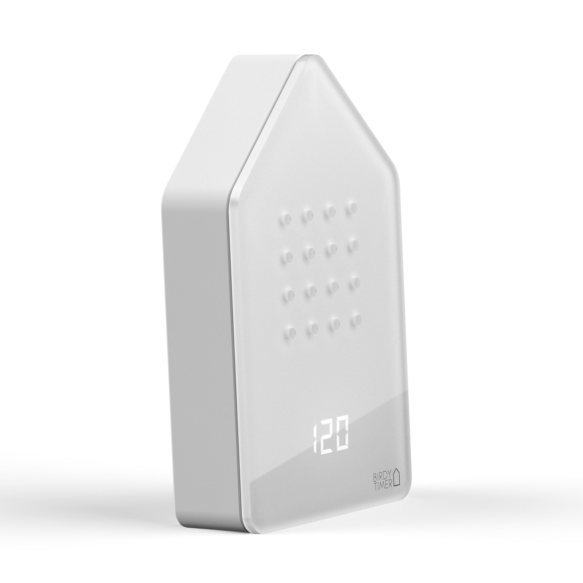 Birdytimer Classic Wit│Kookwekker met Vogelgeluiden│Relaxound│art. 11BBT0101001│zijkant schuin