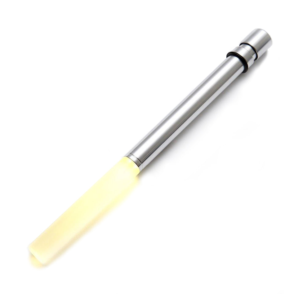 Bottlelight LED Flessenlamp│art. BOT03-W│in doorzichtige fles met verlichting aan en witte achtergrond