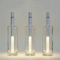 Bottlelight LED Flessenlamp│art. BOT03-W│drie maal in doorzichtige fles met licht aan