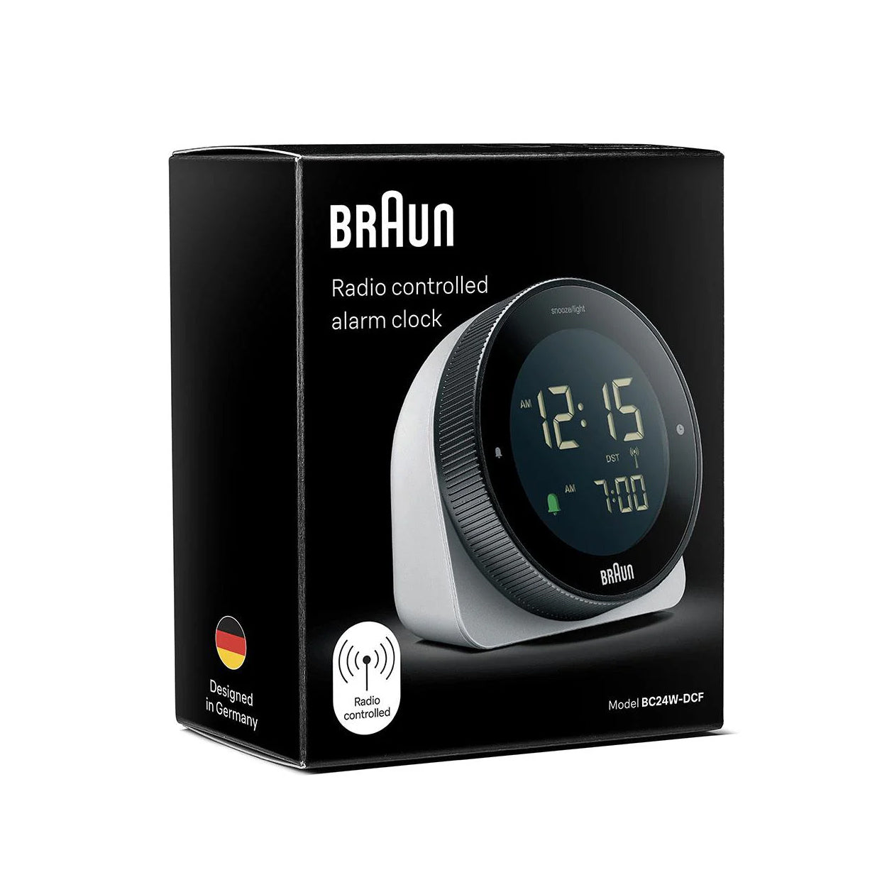 Braun Wekker BC24W-DCF Digitaal Wit│Radiogestuurd│verpakking