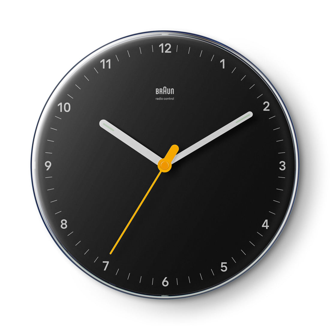 Braun BC26-DCF funkgesteuerte Wanduhr Schwarz, Vorderansicht