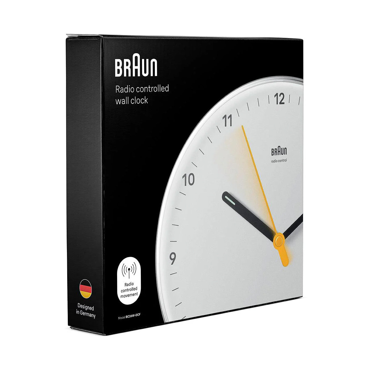 Braun Wandklok Analoog BC26W-DCF Wit│radiogestuurd│verpakking