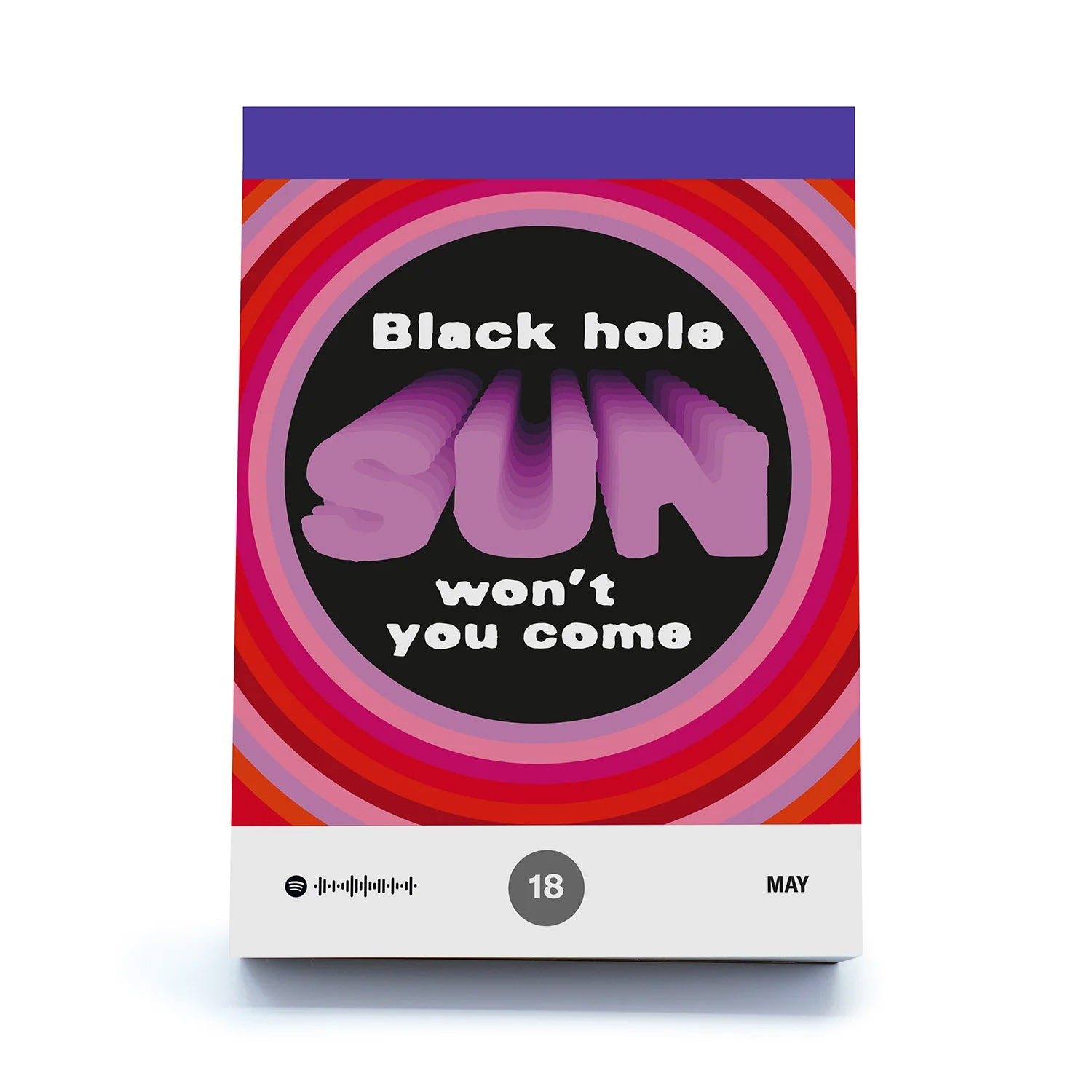 Scheurkalender Songspiration│Songteksten│art. 978-3-949070-17-4│Black hole Sun won't you come