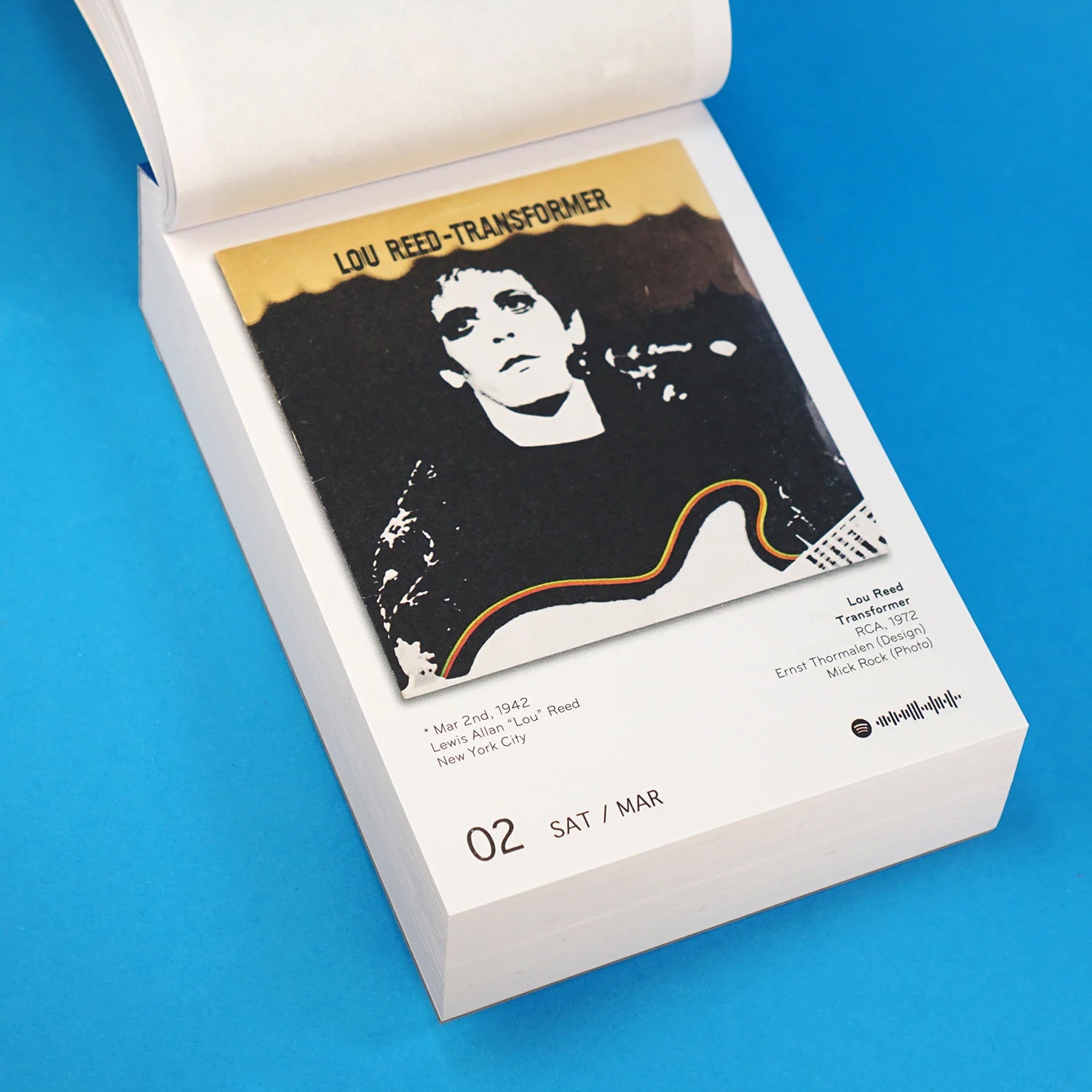 Scheurkalender the Art of Vinyl Covers 2024│zaterdag 2 maart met hoes van Lou Reed