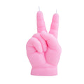 Candlehand Peace Kaars Baby Roze│art. BB-PEA-PINK│vooraanzicht met witte achtergrond