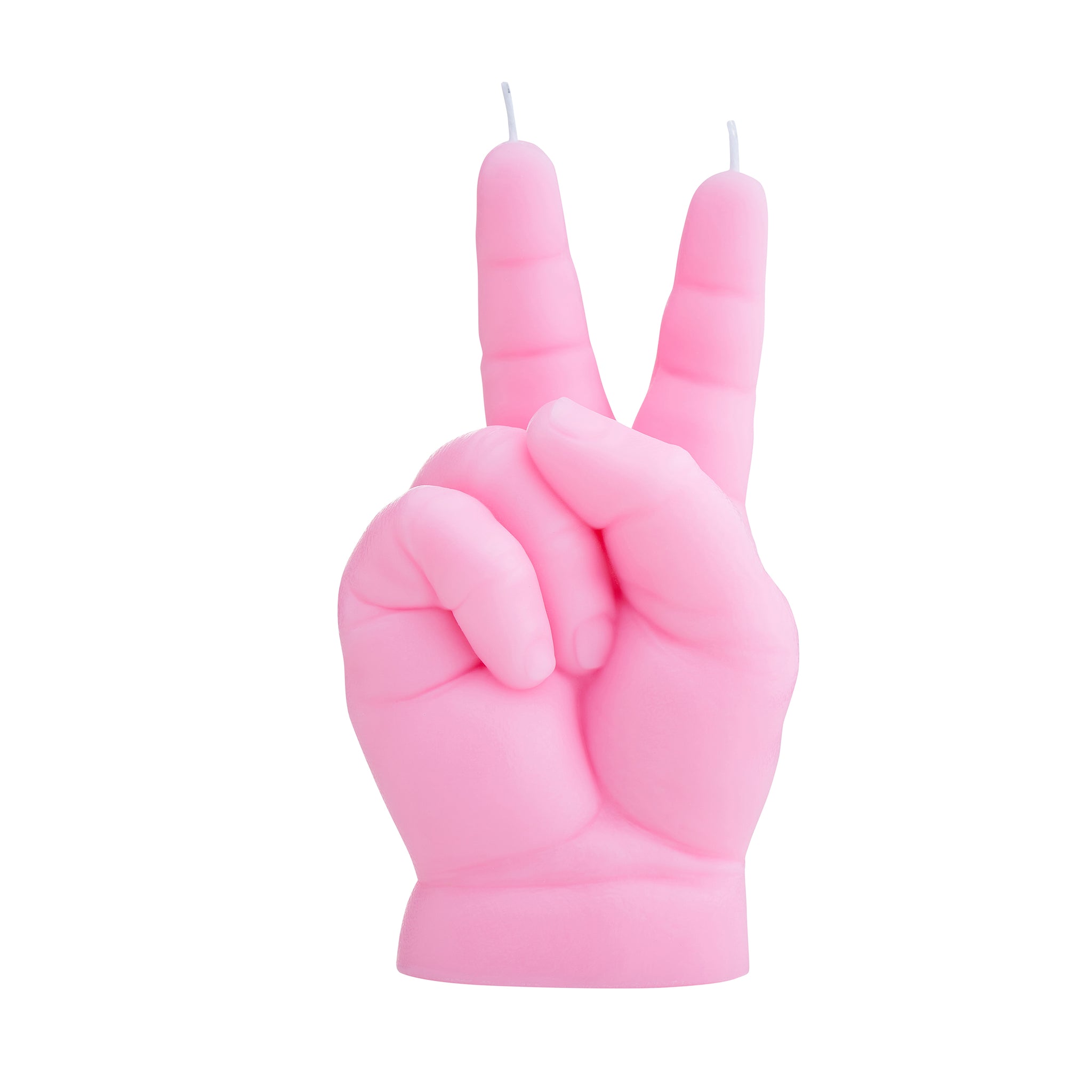 Candlehand Peace Kaars Baby Roze│art. BB-PEA-PINK│vooraanzicht met witte achtergrond