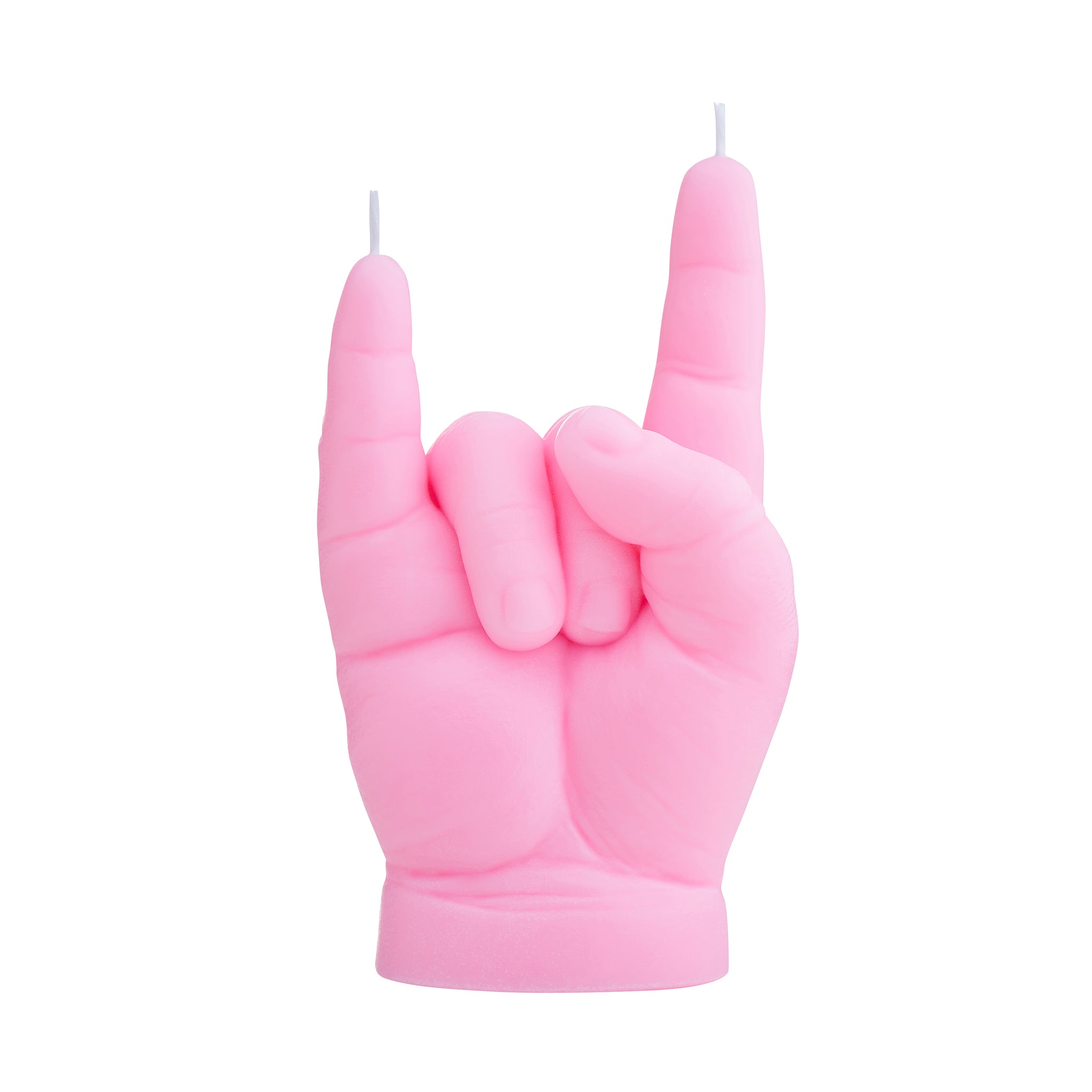 Candlehand You Rock Kaars Baby Roze│art. BB-RCK-PINK│vooraanzicht met witte achtergrond