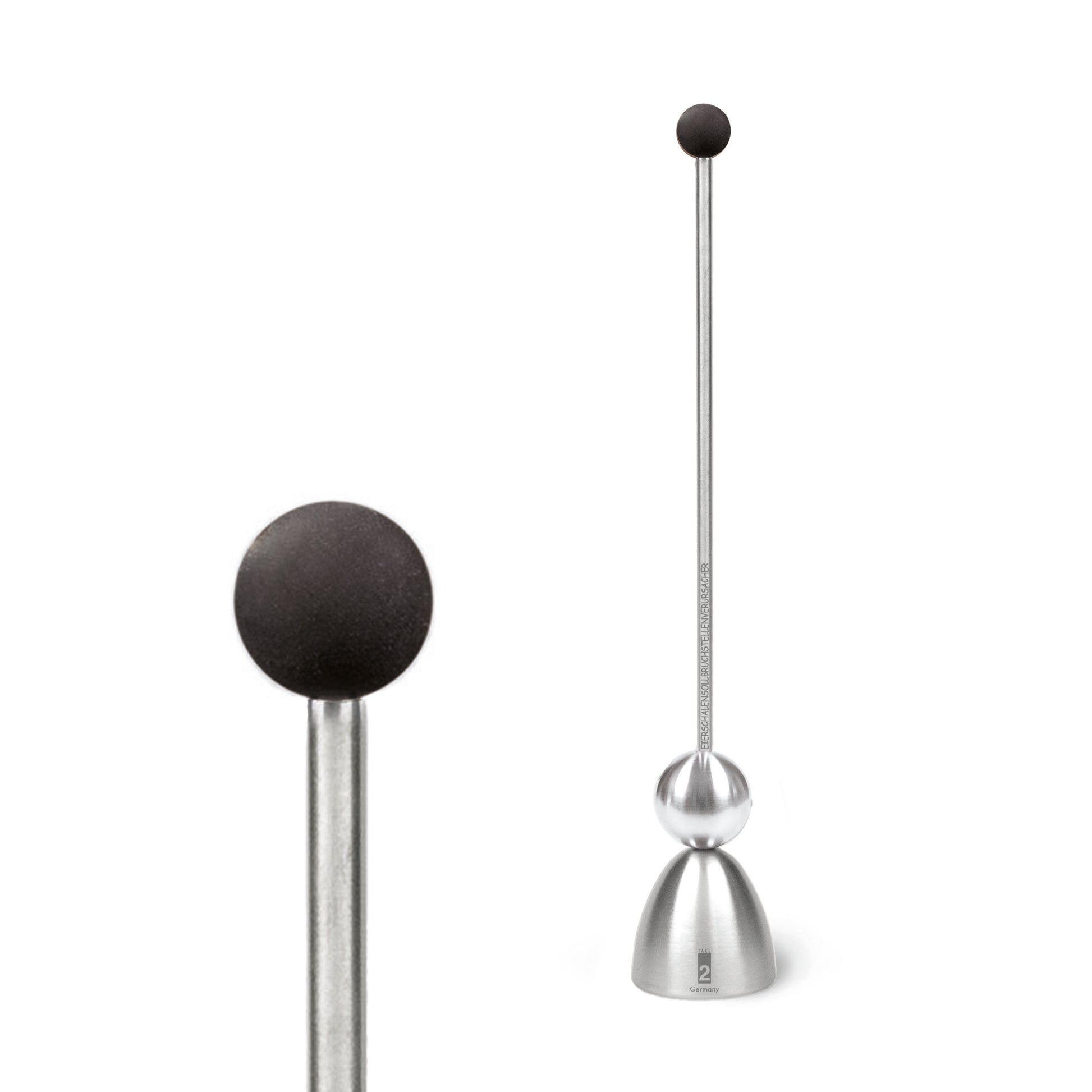 Clack Ei-Opener Zwarte Bal Siliconen│Take2-Design│art. 99001│vooraanzicht met close-up