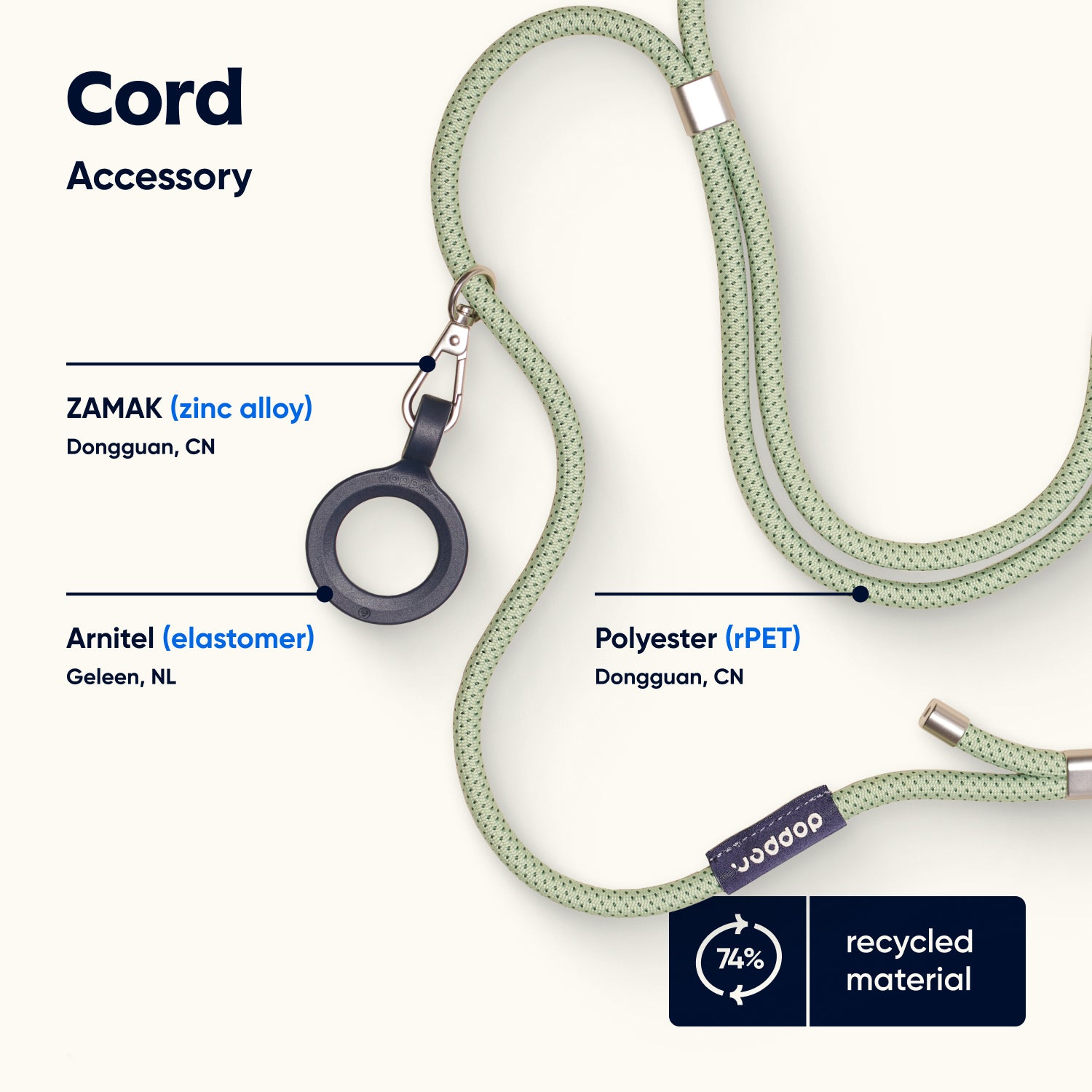 Dopper Cord Sage Green│art. 7429│materialen