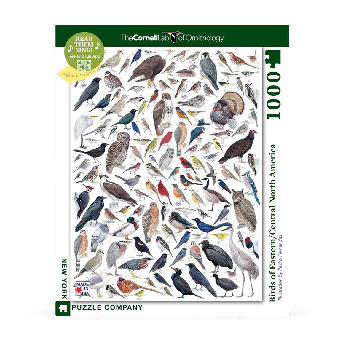 Puzzel The Cornell Lab of Ornitology│Birds of Eastern/Central North America│New York Puzzle Company│1000 pcs│art. NPZCB1836│voorkant recht