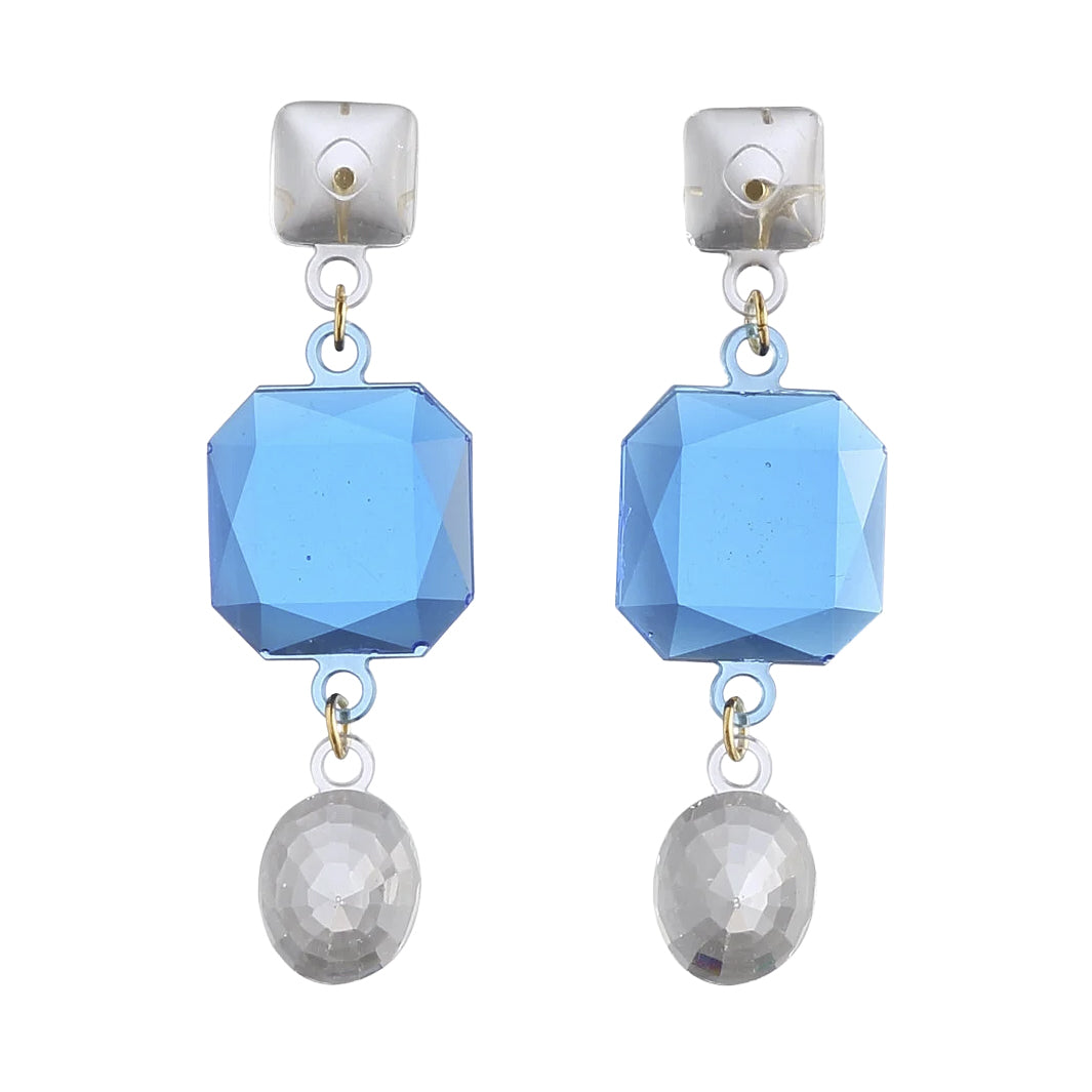 Oorbellen Crown Triplo Blauw│Corsari Jewels│art. CJQ-3002-01│vooraanzicht