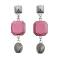 Oorbellen Crown Triplo Roze│Corsari Jewels│art. CJQ-3002-02│vooraanzicht