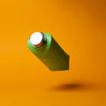 Difold Origami Waterfles Mighty Green│art. DFOB25/750GREE│opengevouwen zwevend met gele achtergrond