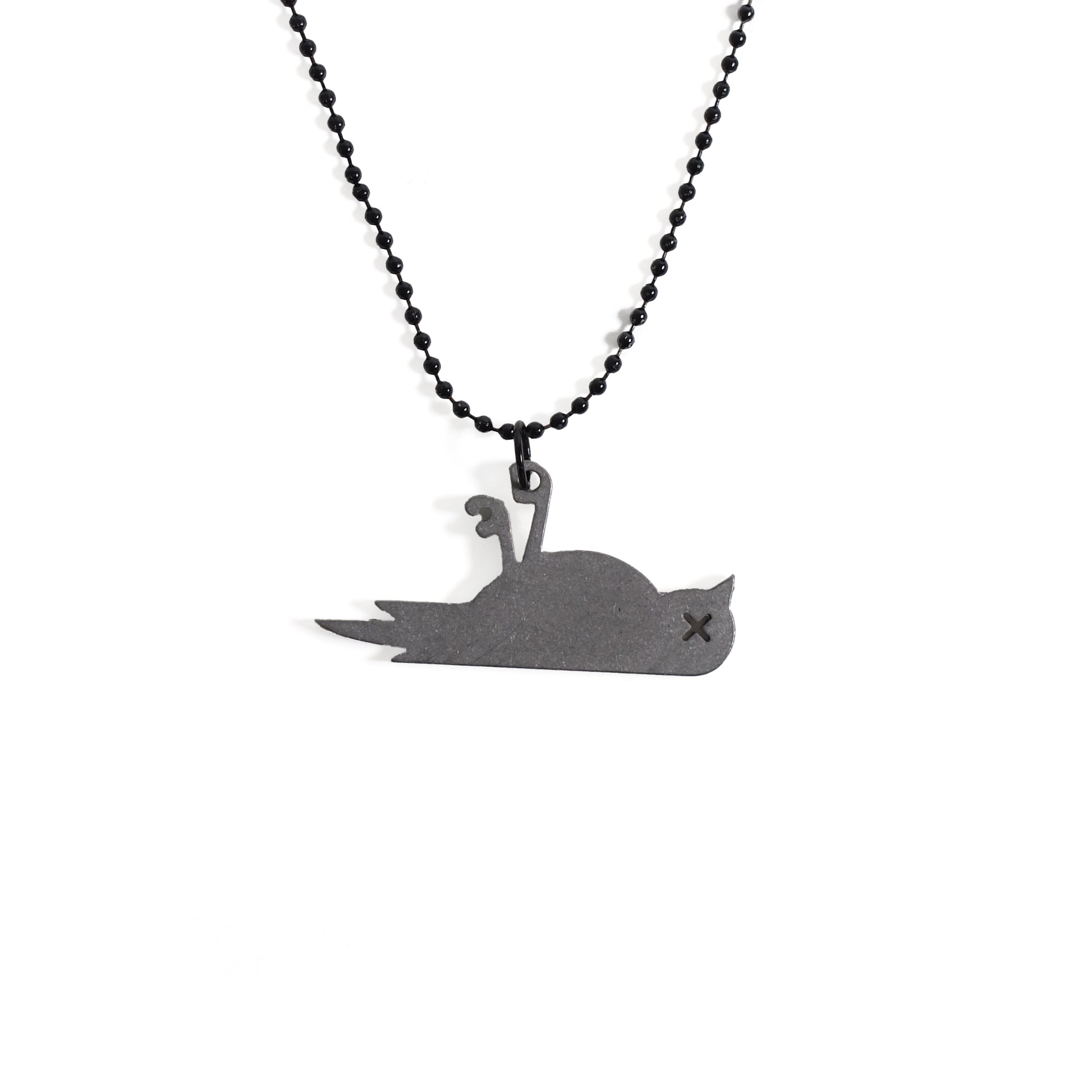 Dooie Mus Ketting RVS│close-up bovenaanzicht