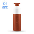 Dopper Insulated Large Terracotta Tide│Thermosfles 580ml Roodbruin│art. 3384│vooraanzicht met Thermos logo