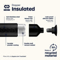 Dopper Insulated 1L Blazing Black│art. 5654│materialen