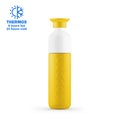 Dopper Insulated Small Lemon Crush│Thermosfles 350ml Geel│art. 4466│vooraanzicht met Thermos logo