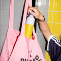 Dopper Insulated Small Lemon Crush│Thermosfles 350ml Geel│art. 4466│in roze shoppertas