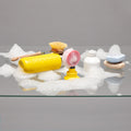 Dopper Insulated Small Lemon Crush│Thermosfles 350ml Geel│art. 4466│met afwasborstel en zeep