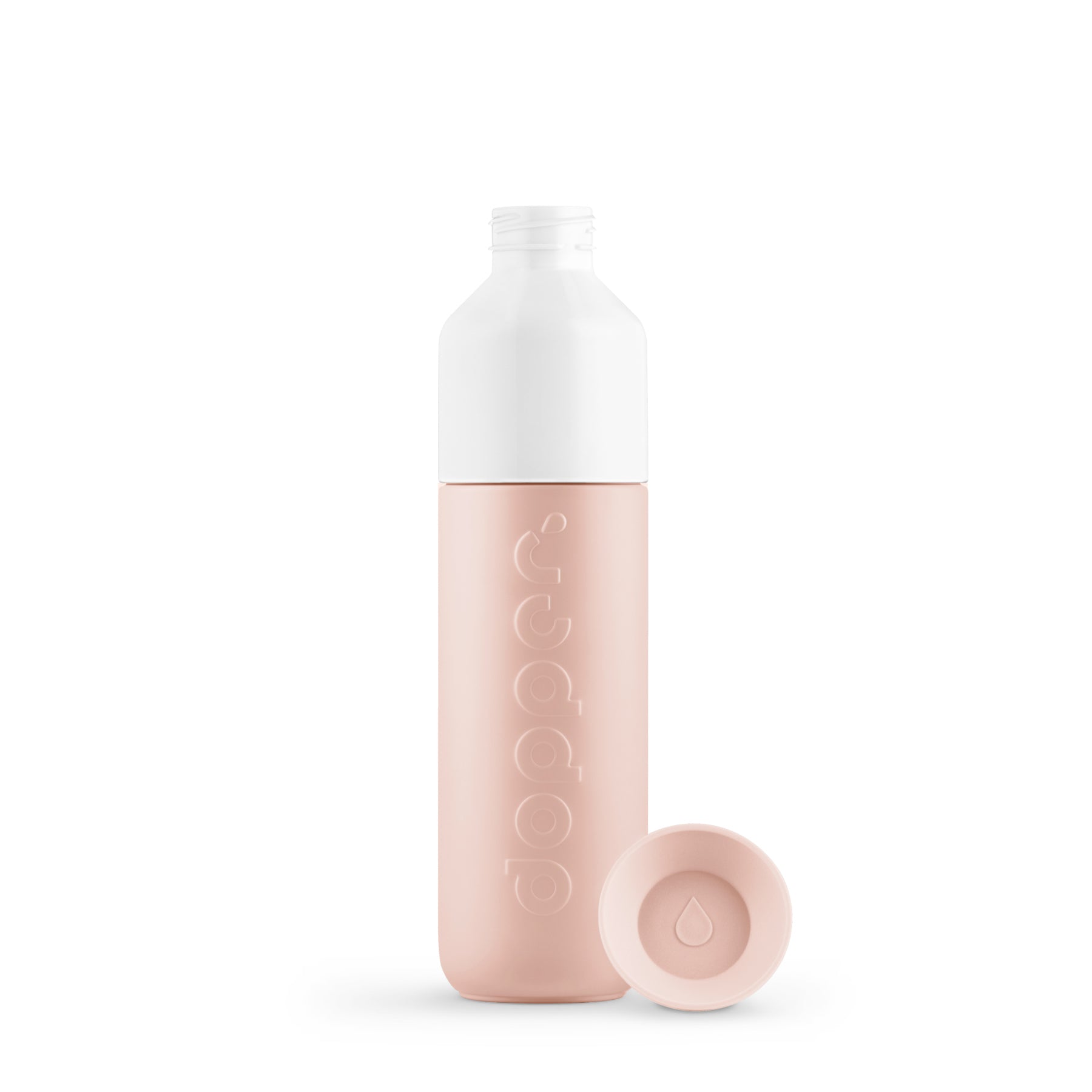 Dopper Insulated Small Pebble Peach│Thermosfles 350ml│vooraanzicht met losse dop