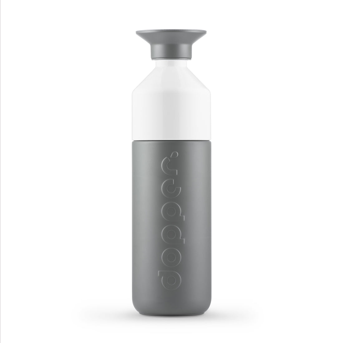 Dopper Insulated Large Glacier Grey│Thermosfles 580ml Grijs│art. 1106│voorkant met witte achtergrond