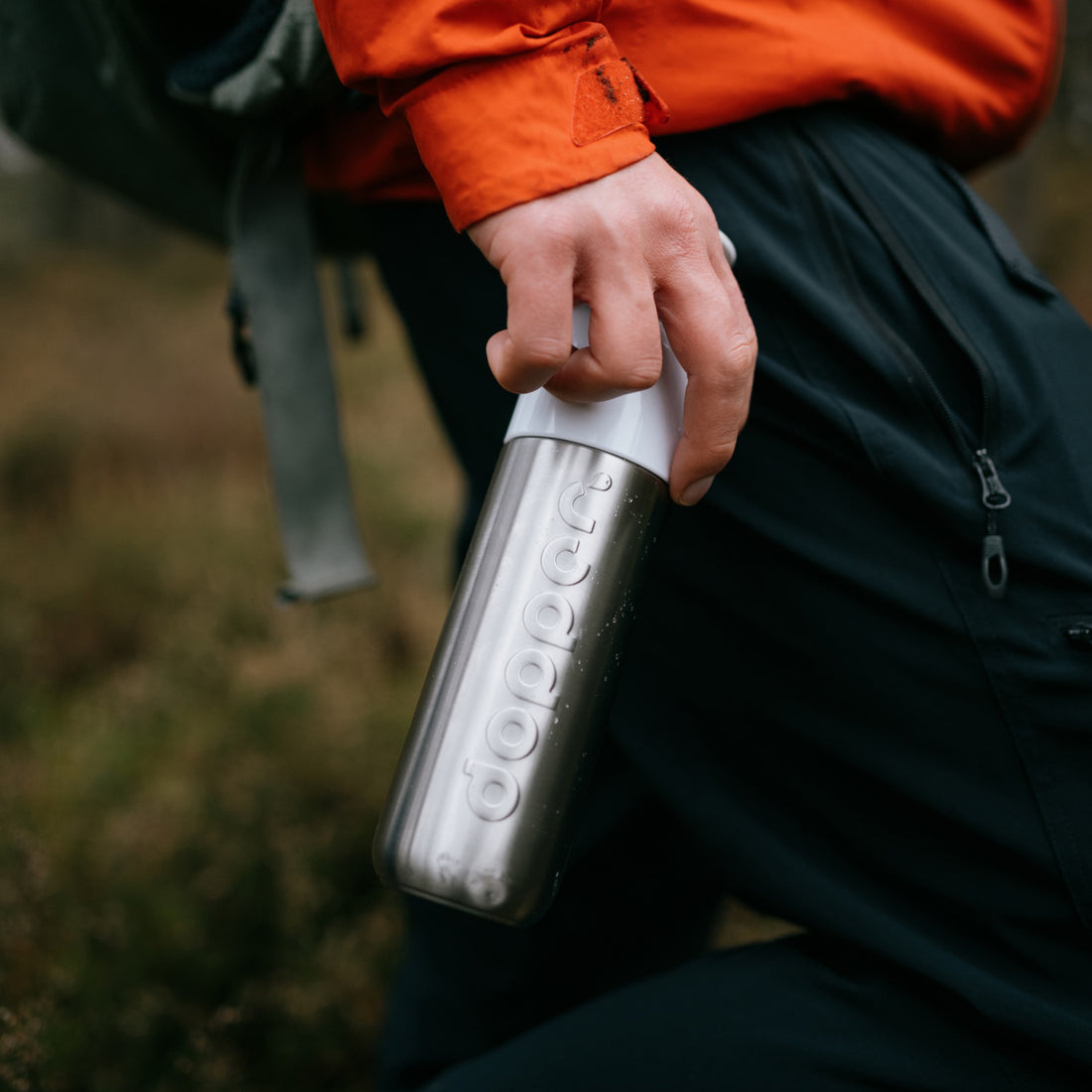 Dopper Insulated Thermosfles 580 ml Silver (RVS) - vooraanzicht met witte achtergrond