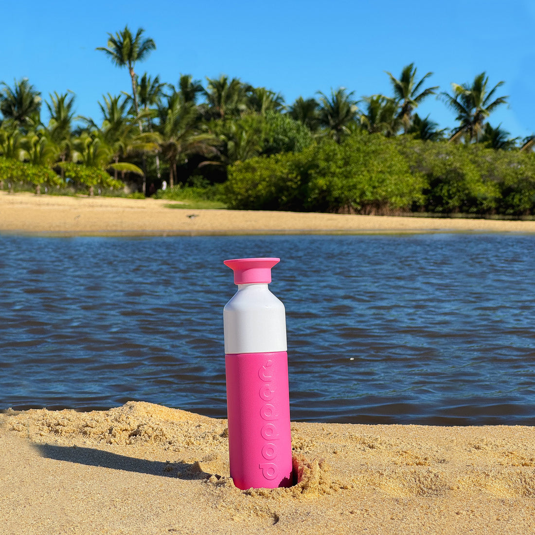 Dopper Insulated Small 350 ml│Pelican Pink│art. 6859│vooraanzicht met Thermos logo