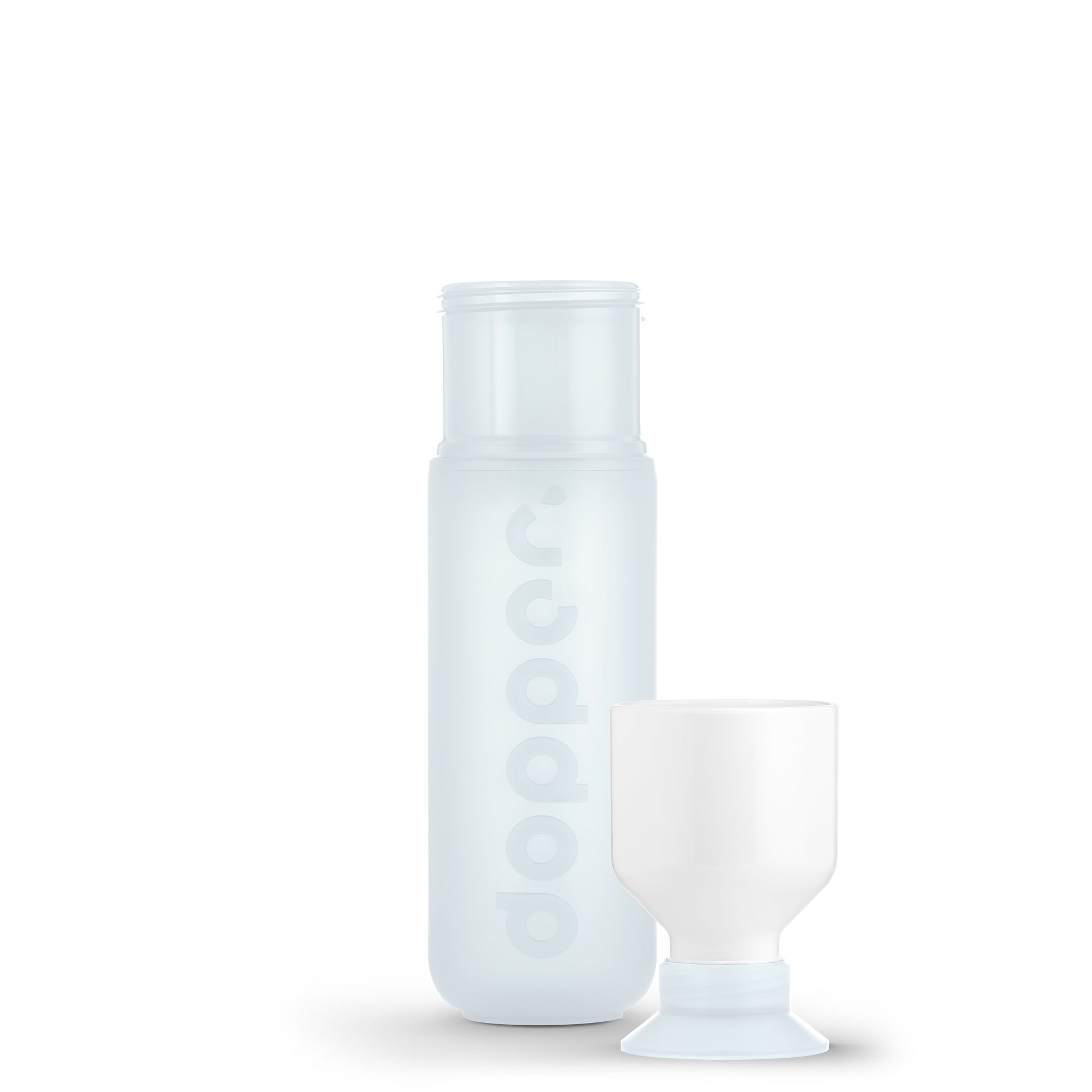 Dopper Original Purre White│Waterfles 450 ml│art. 7281│vooraanzicht met losse beker