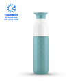 Dopper Insulated Small Bottlenose Blue│Thermosfles 350ml blauw│art. 5296│vooraanzicht met Thermos logo