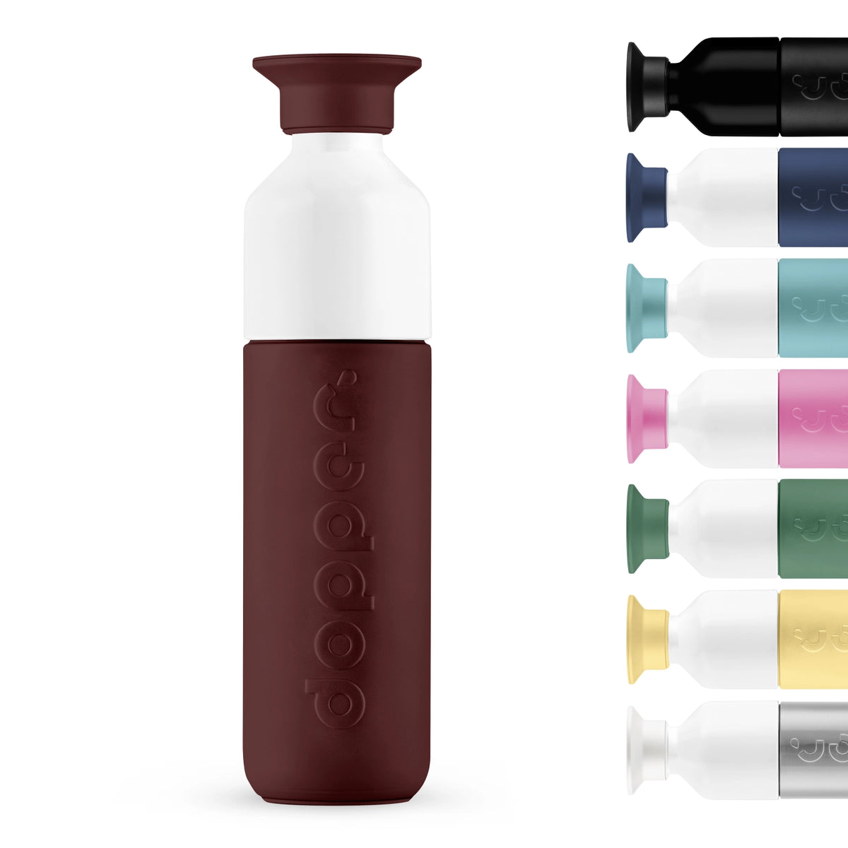 Insulated Thermosflasche 350 ml Cedar Brown (Braun) - Vorderansicht mit einer Übersicht der anderen Farben