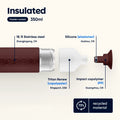 Insulated Thermosflasche 350 ml Cedar Brown (Braun) - Übersicht der Materialien und ihrer Herkunft