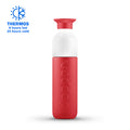 Dopper Insulated Small Deep Coral│Thermosfles 350ml Rood│art. 5272│vooraanzicht met Thermos Logo