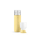 Insulated Bottle 350 ml Maple Yellow (yellow) - front view with the separate cap as a cup