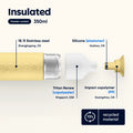 Insulated Bottle 350 ml Maple Yellow (yellow) - overview of the materials and where they come from