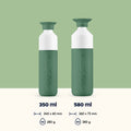 Insulated Bottle 350 ml Pine Green (green) - beside the 580 ml with capacity, dimensions and weight shown