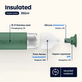 Insulated Bottle 350 ml Pine Green (green) - overview of the materials and where they come from