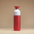 Dopper Insulated large Deep Coral│Thermosfles 580ml Rood│art. 5265│vooraanzicht met beige achtergrond