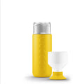 Dopper Insulated Lemon Crush│Thermosfles 580ml Geel│art. 4459│voorkant met dop als beker