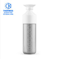 Dopper Insulated large Silver│Thermosfles 580ml│art. 7160│vooraanzicht met Thermos logo