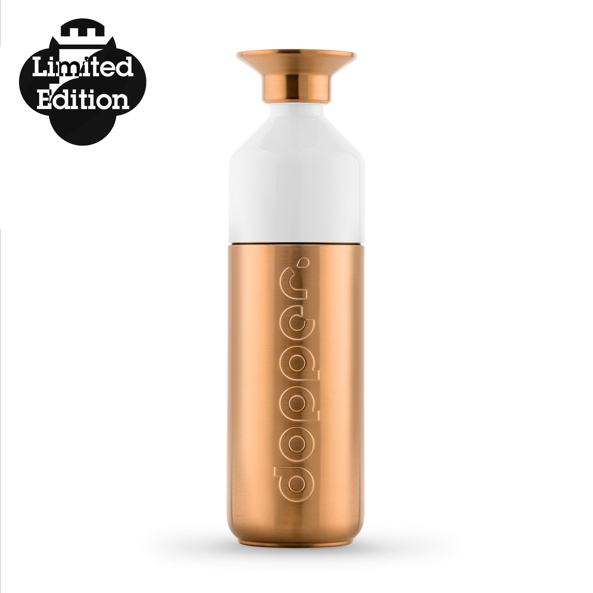 Dopper Steel Limited Edition Bronze│Waterfles 800ml│art. 6095│vooraanzicht met Lim.Ed. logo